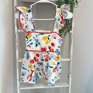 Pink Lily Tropical Top